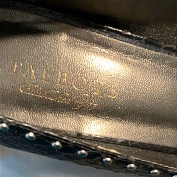 Talbots Genuine Leather Studded PeepToe Pump - Picture 3 of 7